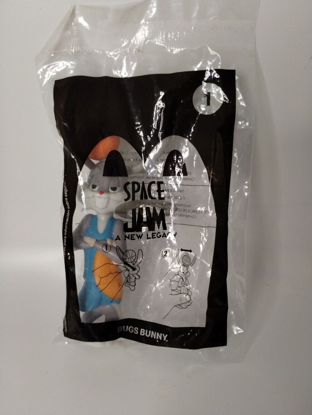 BUGS BUNNY #1 Space Jam McDonalds 2021 Happy Meal Toy x1 *NEW FACTORY SEALED*